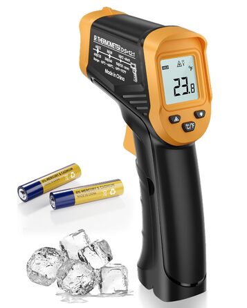 Інфрачервоний термометр Eventek -50°C до 600°C. Безконтактний цифровий лазерний термометр з підсвічуванням екрану. Для кухні, гриля, охолодження, промисловості. Базова комплектація