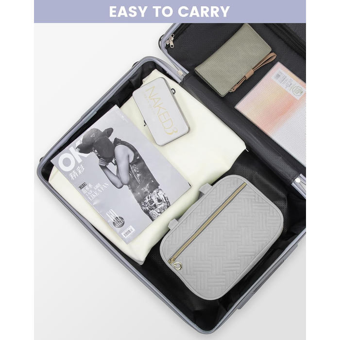 Чоловіча/Жіноча косметичка OVEVOOK водонепроникна, велика, з гачками, для подорожей (Світло-сіра, M)