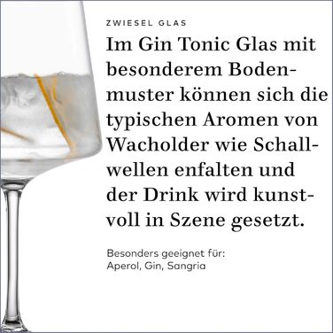 Zwiesel Glas Gin Tonic Glass Echo (4-piece Set), rounded highball glasses for Gin Tonic, dishwasher-safe Tritan crystal glasses, Made in Germany (Art. No. 123385)