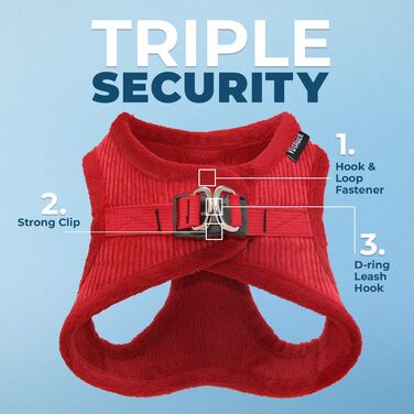 Шлейка для собак Voyager Step-In з плюшу від Best Pet Supplies, розмір L (45-52 см), колір шоколадний