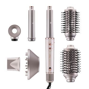 Ufesa Haarstyler Pro Glam Twist 7-в-1: цифровий безщітковий мотор, Coanda-система, керамічне покриття, іонізація, професійні насадки, рожевий
