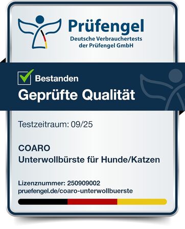 Підшерсткова щітка для собак та котів з двосторонніми лезами для легкого догляду за шерстю – неслизька ручка для надійного захвату – професійна щітка для видалення підшерстя