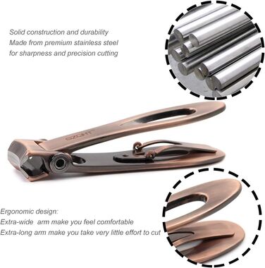 Набір для манікюру та педикюру SZQHT для товстих та врослих нігтів (Бронзовий)