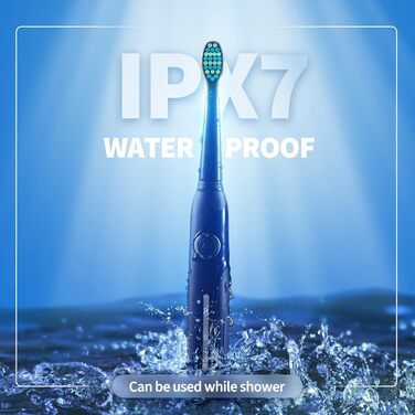 Електрична зубна щітка Demita зі звуковою технологією, 8 насадок, 40000 VPM, 5 режимів, швидка зарядка (30 днів роботи), чорний та рожевий кольори, у комплекті з кейсом S1
