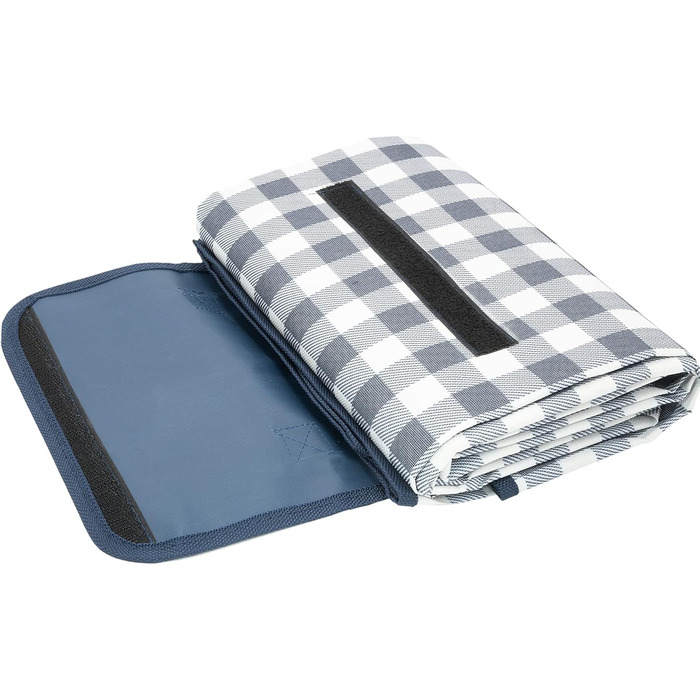 Пікнік-дека Pelle & Sol, водонепроникна, 200 x 140 см, складана, для відпочинку на природі, пляжна, з антиковзаючим покриттям, з ручкою, пісоко-стійка, придатна для прання, для саду, піших прогулянок, кемпінгу, блакитна