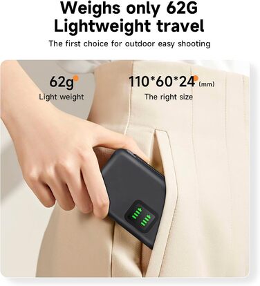 CITYORK Зарядний пристрій для DJI Osmo Action 3/4/5 Pro з 2250 mAh акумуляторами (2 шт.), Dual USB, LCD-дисплей