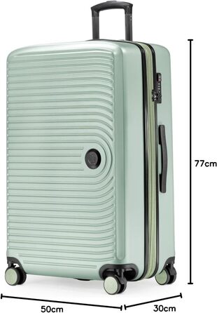 Чемодан Hartschalenkoffer Mitte - великий, TSA, 4 колеса, 77 см, 130 л, м'ятний колір