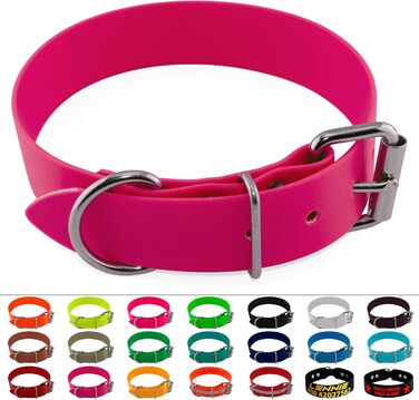 Ленні Нашийник BioThane, нержавіюча сталь, ширина 38 мм, розмір 38-48 см, можливість нанесення напису