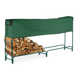 Relaxdays Green Firewood Rack with Cover