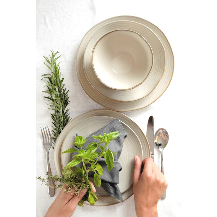 Набір посуду MÄSER Nottingham Vintage для 4 осіб (20 предметів), бежевий, кераміка