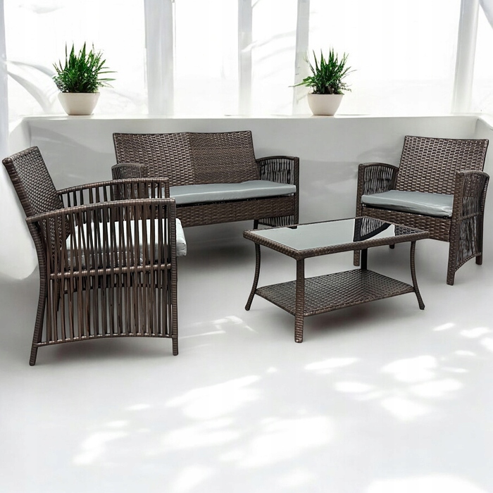 Комплект садових меблів Ideal Garden з техноротанга, багатоколірний, 4 предмети