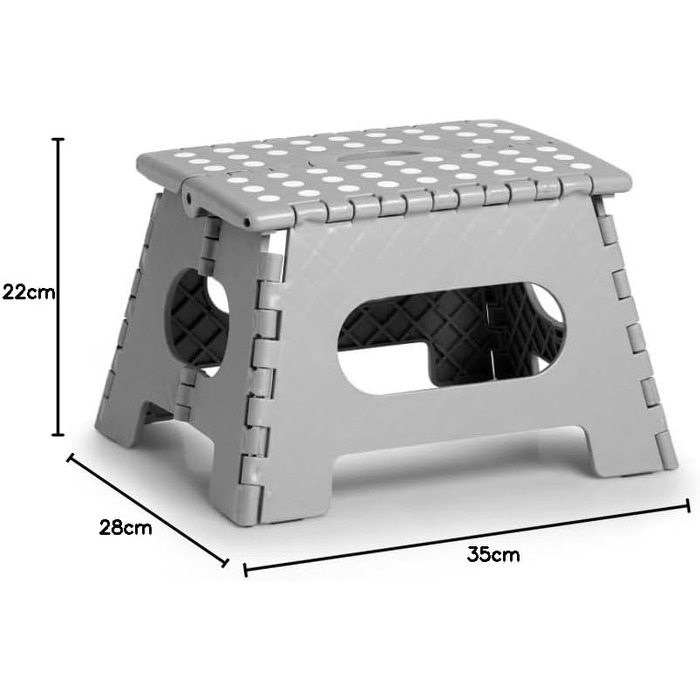 Складний стілець Zeller 13037 Premium, пластиковий, TÜV-сертифікований, до 150 кг, сірий