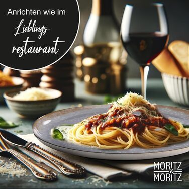 Moritz & Moritz Blossom 18-Piece Dinnerware Set - Elegant Porcelain Tableware for 6 - Dinner Plates, Dessert Plates, Soup Plates