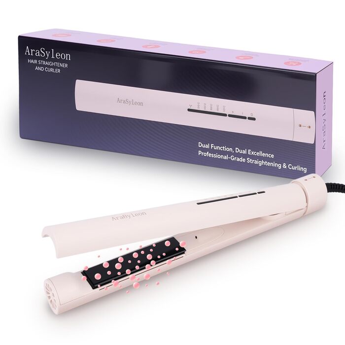 Випрямляч для волосся 2-в-1 з плойкою, 31 мм, кераміка, іонне покриття | Для створення локонів та випрямлення волосся