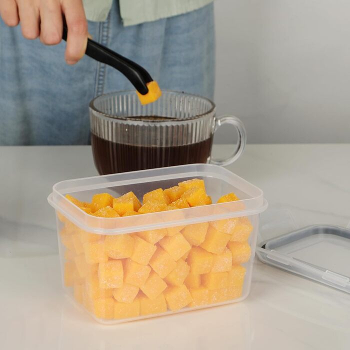 Набір контейнерів для зберігання Withosent 24 шт. з кришкою, 2L, 1.6L, 0.8L - для борошна, мюслі, кукурудзяних пластівців, з етикетками та ложками