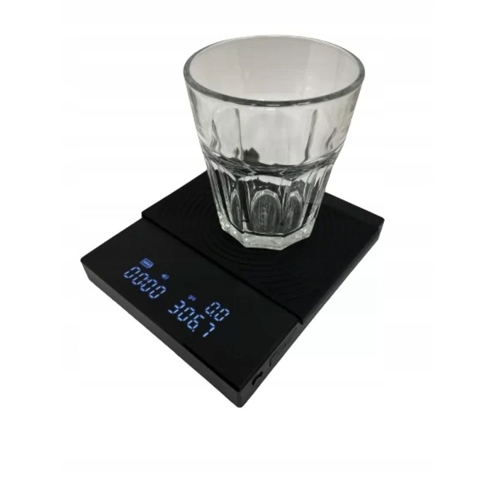 Ваги для кави з таймером Timemore Black Mirror Basic 2.0 USB, чорні