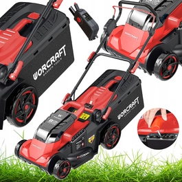 Акумуляторна безщіткова газонокосарка Worcraft 40V з травозбірником 45 л