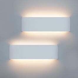 LED-стінні світильники KICAAO 2 шт. 12W, білий, сучасний дизайн, up-down, для дому, сходи, коридор, вітальня, спальня, з алюмінію