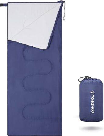 Сплячий мішок TOMSHOO Outdoor, ультралегкий, 4 сезони, компактний, для дорослих та дітей, 1 кг, блакитний