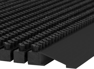 Примісний та вуличний килимок для очищення взуття Floordirekt Power Brush, чорний, 60 x 90 см