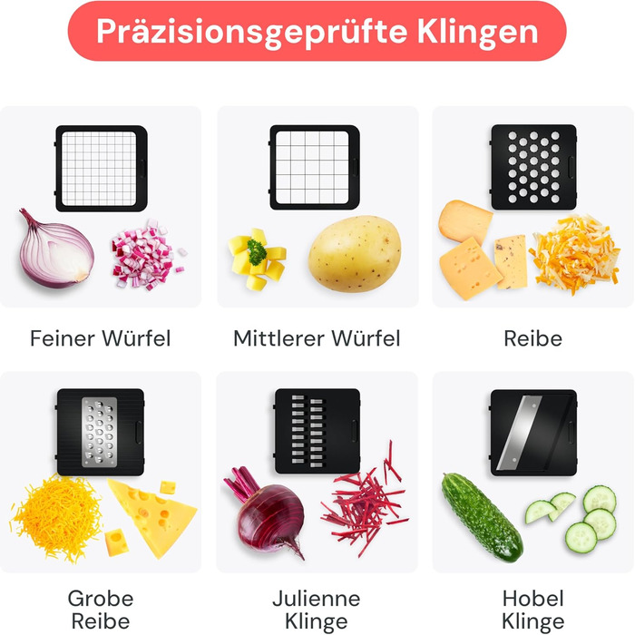 Набір для нарізки овочів Fullstar 6-в-1: слайсер, жульєн, тертка для овочів, фруктів, сиру