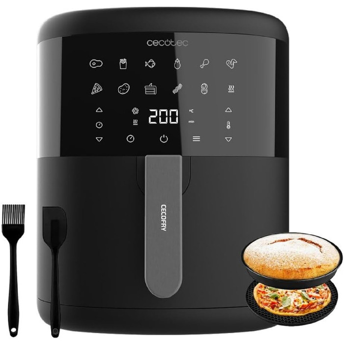 Фритюрниця без олії Cecotec Cecofry Bombastik 6000 Full, 6 л, 1700 Вт, PerfectCook, 12 режимів, чорний