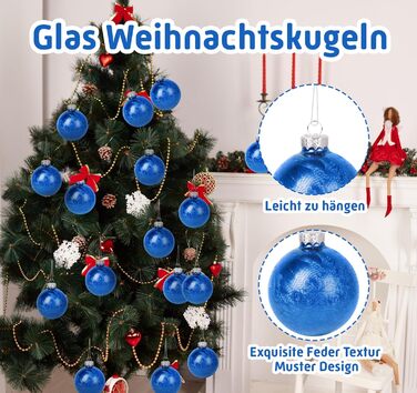 Скляні кулі Hengsong на Різдво: 24 шт., чорні та золоті, 6 см. Декоративні прикраси для ялинки