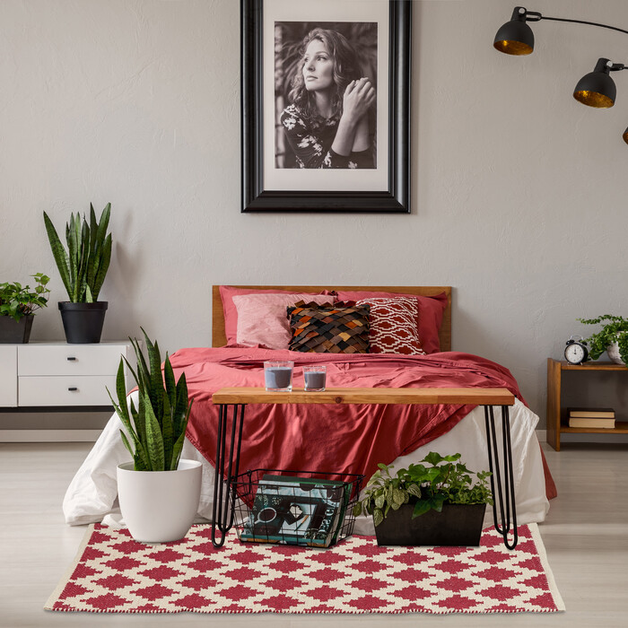 Relaxdays Cotton Runner Rug, 70 x 140 cm