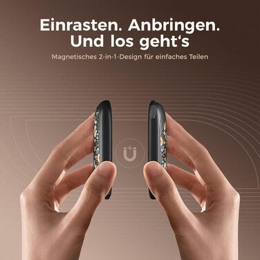 Електричні грілки для рук Ocoopa 2 шт. з магнітом, 5000mAh, 3 режими нагріву, компактні, чорні