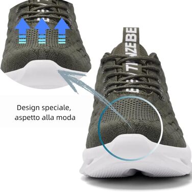 Чоловічі кросівки для бігу, тенісу та фітнесу. Легкі, дихаючі, зелені, 42 EU