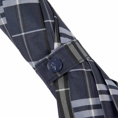 iX-brella Standing Screen, Height Adjustable with Wooden Handle - Blue Checkered