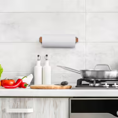 Relaxdays Kitchen Roll Holder Wall