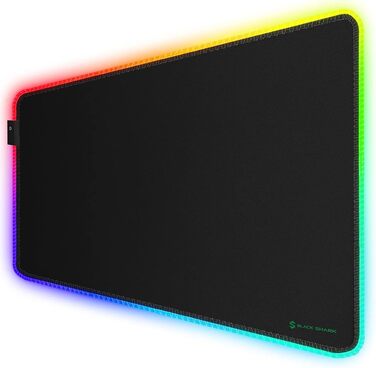 Ігрова мишка Pad Black Shark Manta P3 XL (90x40 см) - килимок для миші з RGB підсвічуванням, вологостійкий, чорний
