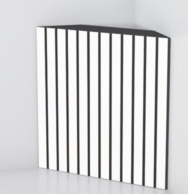 Набір акустичних кутових бас-пасток SLATO (4 шт), 50x50x10 см, білі — панелі для звукоізоляції, поглинання та дифузії звуку в студії звукозапису