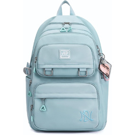 Шкільний рюкзак для дівчаток-підлітків: стильний та водонепроникний, 3-9 клас, для школи та подорожей, блакитний (8529)