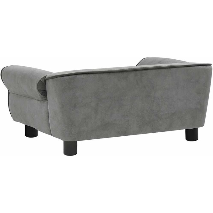 Софа для собак VidaXL, темно-сіра, 72x45x30 см, плюшеве ліжко для собак/кішок