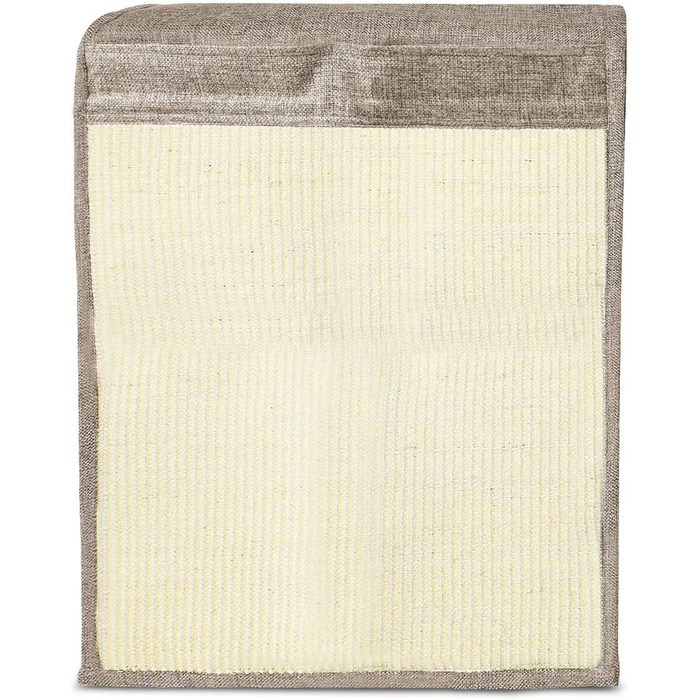 Navaris Cat Scratch Mat Scratch Protector Sofa - with 2 compartments - 128 x 45 cm Sisal Scratch Rug for Cat - Couch Cat Scratch Mat - also for Dogs (Light Brown - White)