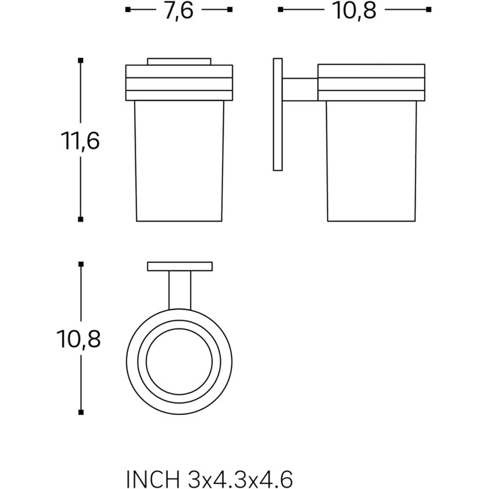 Підставка для зубних щіток Bath+ Cosmic 2766553, біла матова