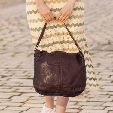 Сумка Gusti Shopper Leder Hannah для жінок: шкіряна сумка-шопер, сумка через плече, поясна сумка (коричнева)