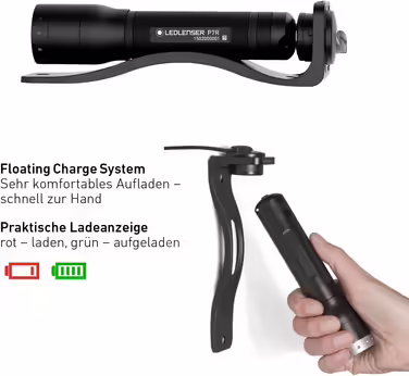 Ліхтарик Ledlenser P7R LED, акумуляторний, фокусування, 1000 люмен, 210 м, 40 годин, чорний