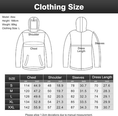 Чоловічий теплий світшот з капюшоном, чорного кольору, розмір S