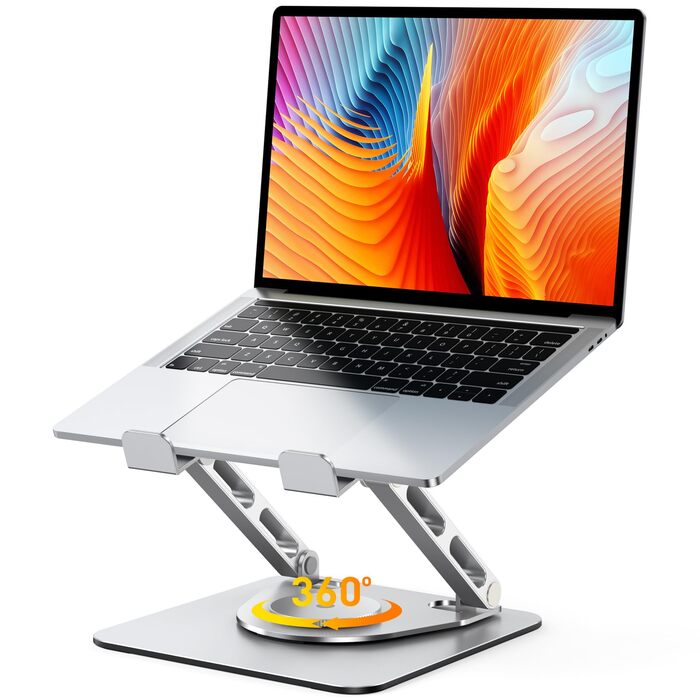 Регульована підставка для ноутбука 360° - ергономічна, до 16 дюймів, сумісна з MacBook Air/Pro