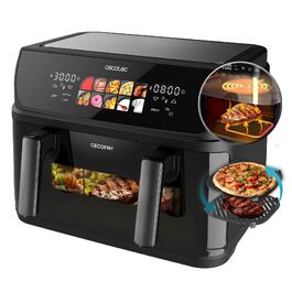 Аерофритюрниця Cecotec Cecofry & Grill Duoheat 10000 з грилем, 10 л, 2800 Вт, вікно перегляду, Inox