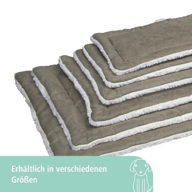 Подушка для собак та котів Kerbl Cleo, 2 шт., сіра, 48 x 29 x 3 см, м'який плюш/велюр, для переносок