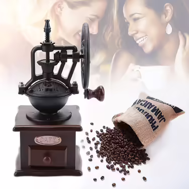Retro Manual Coffee Grinder Hand Sharpener Hand Crank Coffee Mill Home Grinding Machine
