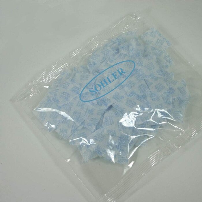 Rmikaly 100 Packs of 2g Silica Gel Desiccant, Non-Toxic, Moisture Absorber, Air Dehumidifier, Food and Pharmaceutical Grade