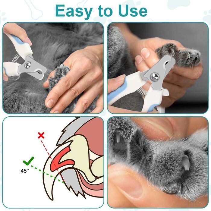 Електричний точило для собачих кігтів Aomig Krallenschleifer 6 шт. з LED-дисплеєм та 2 швидкостями. Підходить для собак та котів. Чорний та білий (A) / Синій та білий (B).