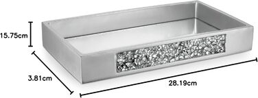 Набір аксесуарів для ванної кімнати Dwellza, сріблястий мозаїчний набір, 6 предметів, включає: дозатор мила, тримач для зубних щіток, стакан, мильниця, кришка для серветок, сміттєвий бачок (унікальний)