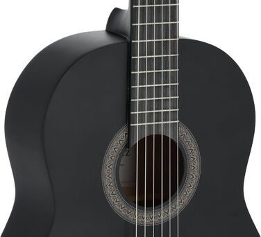 Кітара класична Juan Miguel Navarrez, 4/4, чорна, стартовий набір (сумка, медіатор, книга з CD, тюнер)