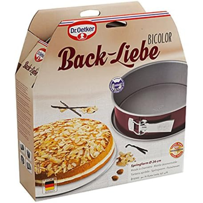 Форма для випічки Dr. Oetker Springform з антипригарним дном Back-Liebe Bicolor Ø26 см – ідеальна для тортів та пирогів з високим бортиком та антипригарним дном